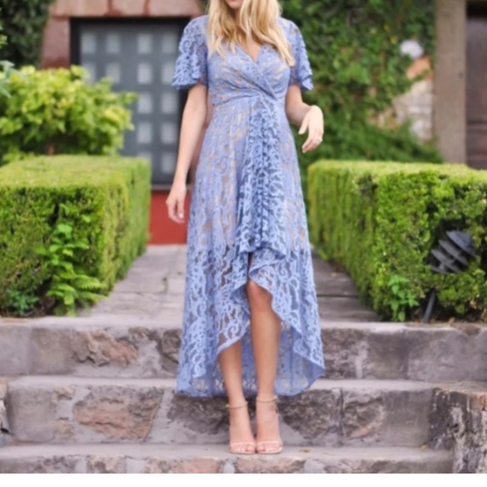 [Anthropologie Moulinette Soeurs] Genevieve Periwinkle Lace Dress- Size 4